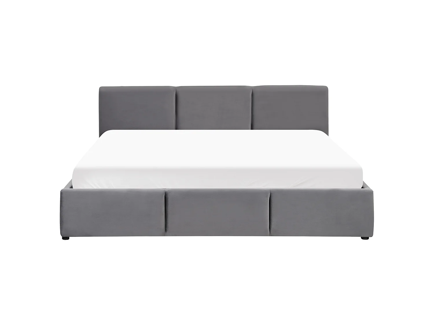 Lit ottoman Velours BOUSSE 180 x 200 cm Gris foncé
