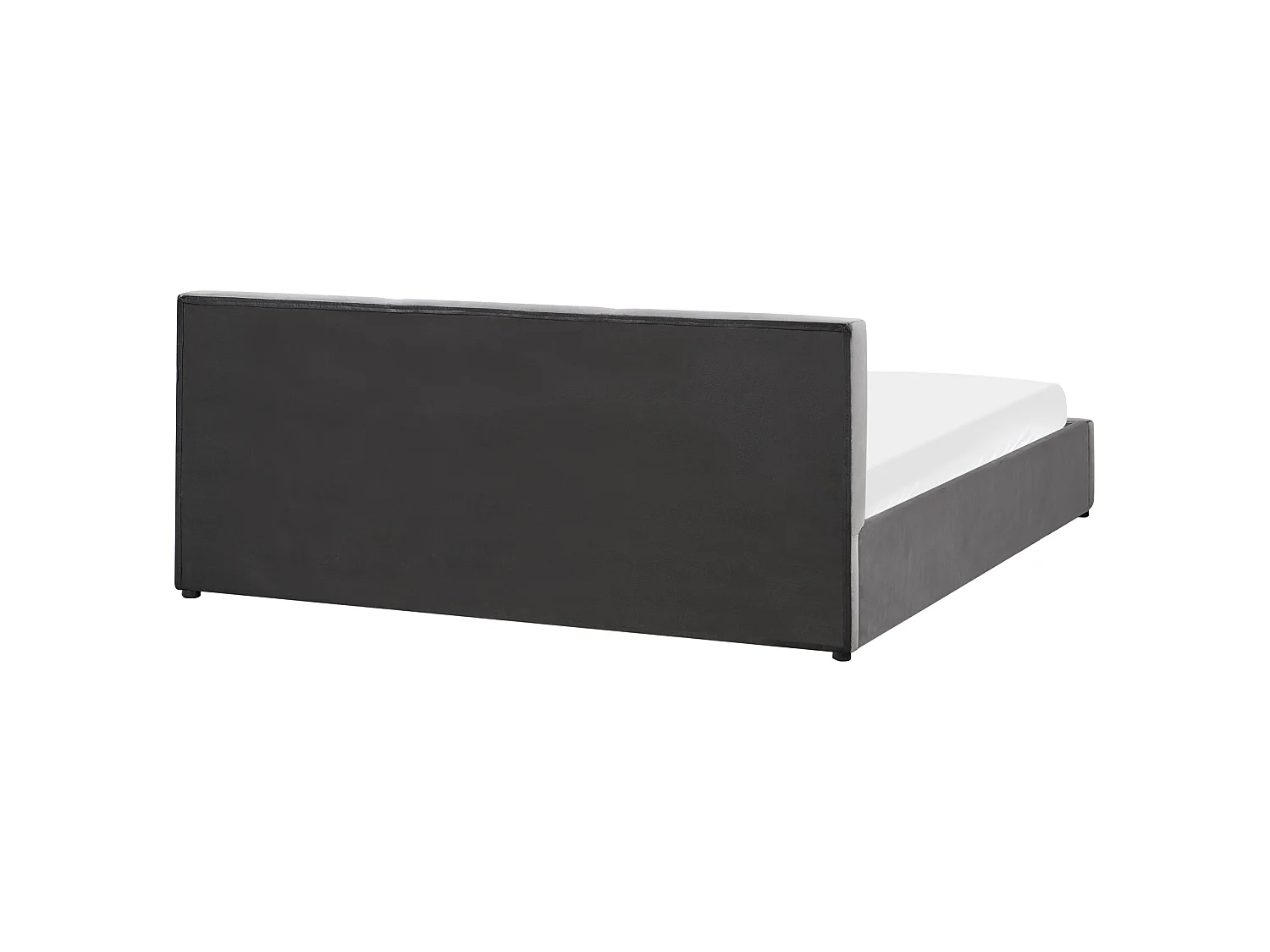 Lit ottoman Velours BOUSSE 180 x 200 cm Gris foncé