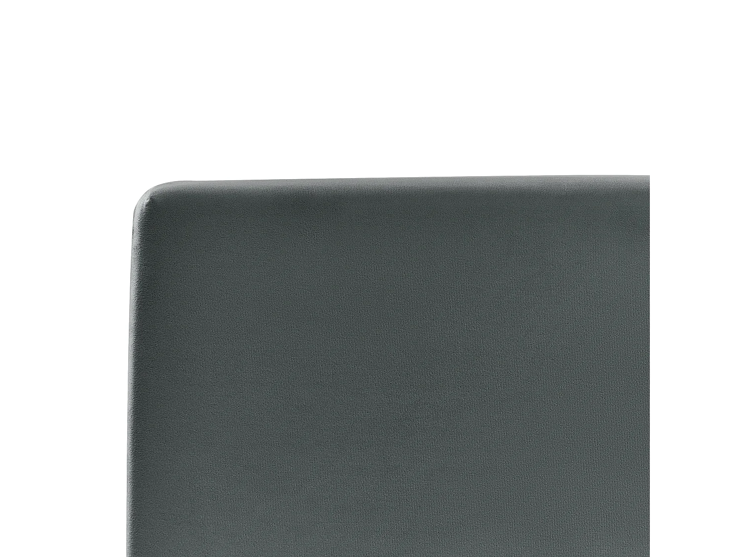 Lit ottoman Velours BOUSSE 160 x 200 cm Gris foncé