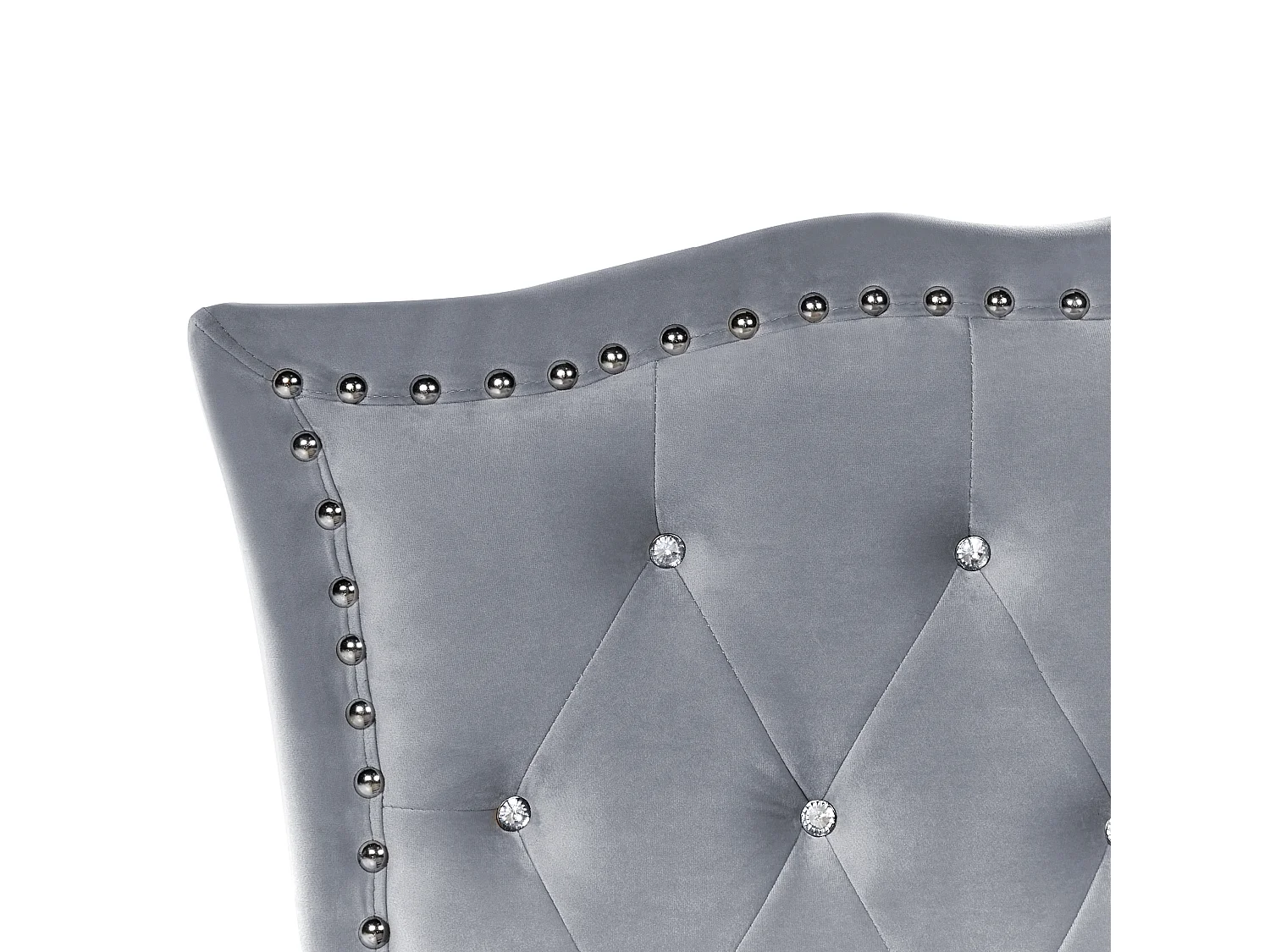 Cama con almacenaje Terciopelo METZ 90 x 200 cm Gris