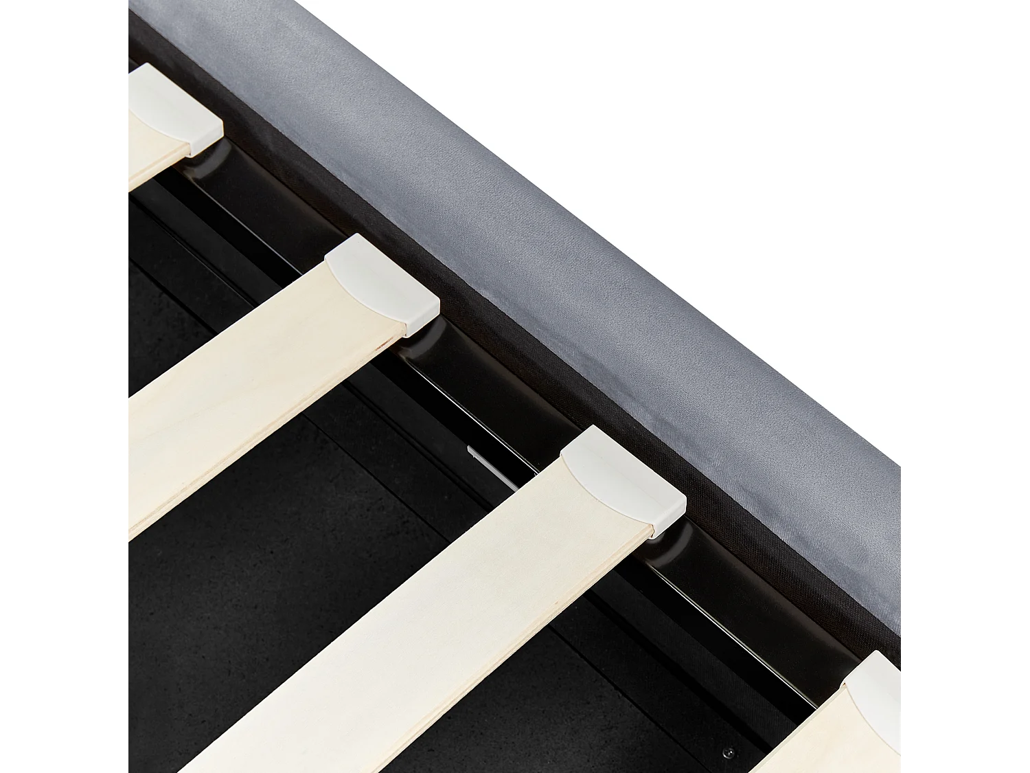 Bed met opbergruimte fluweel grijs 90 x 200 cm METZ