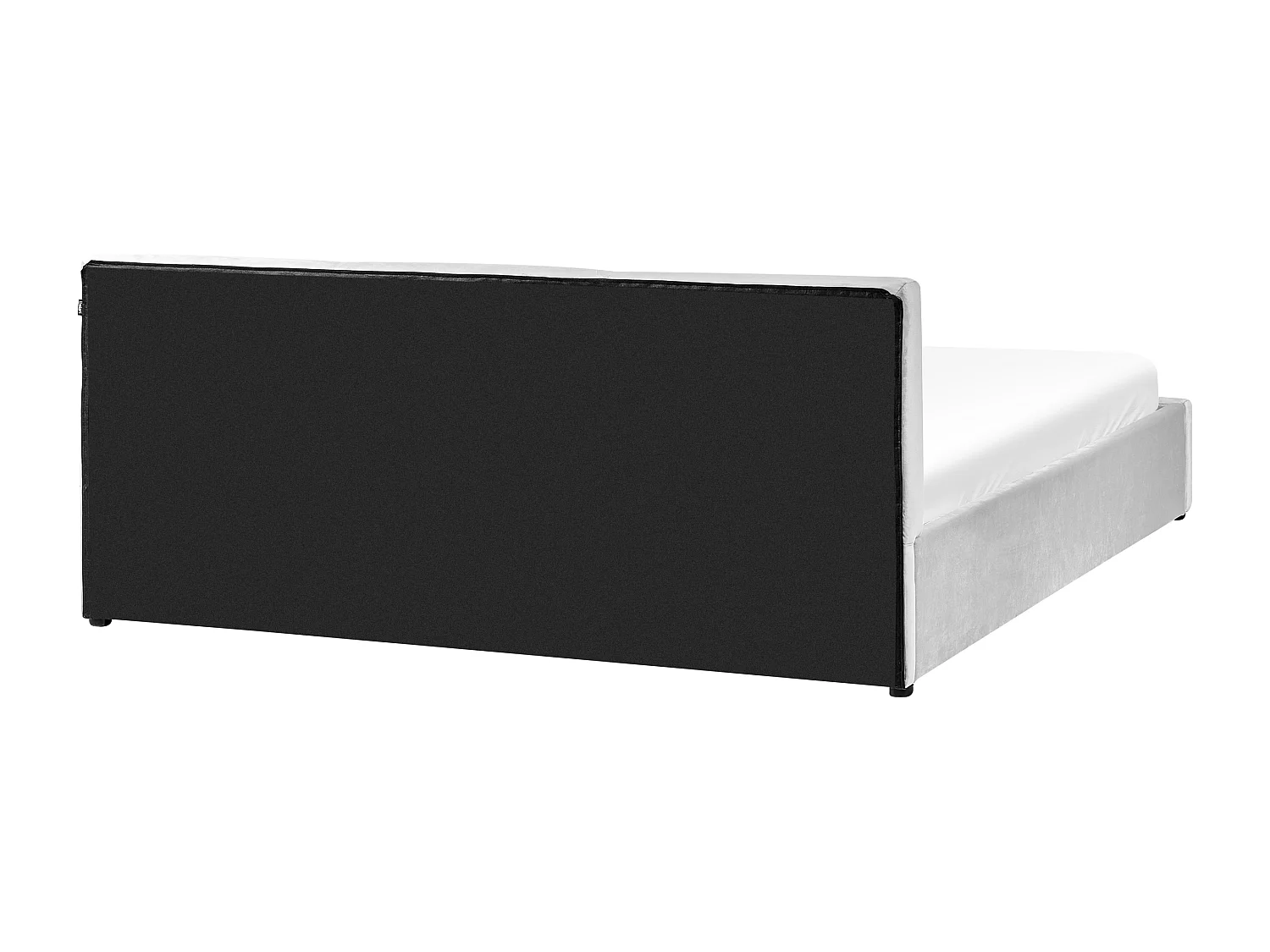 Bed met opbergruimte Fluweel BOUSSE 180 x 200 cm Lichtgrijs