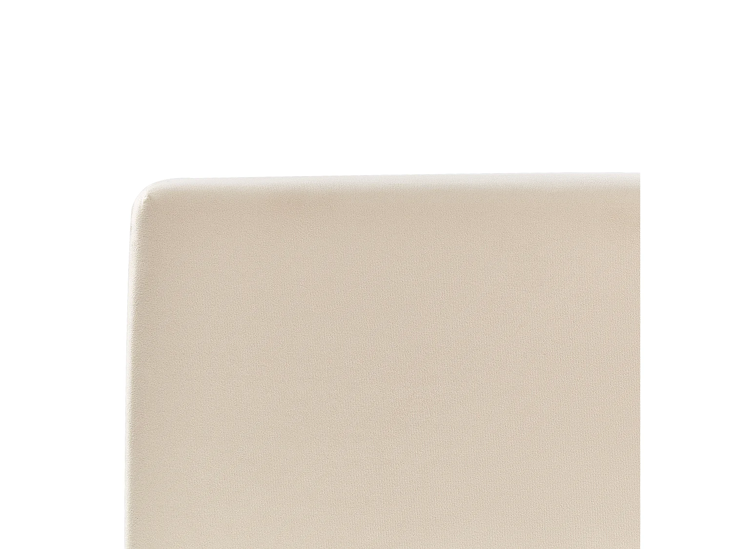 Lit ottoman Velours BOUSSE 160 x 200 cm Beige clair