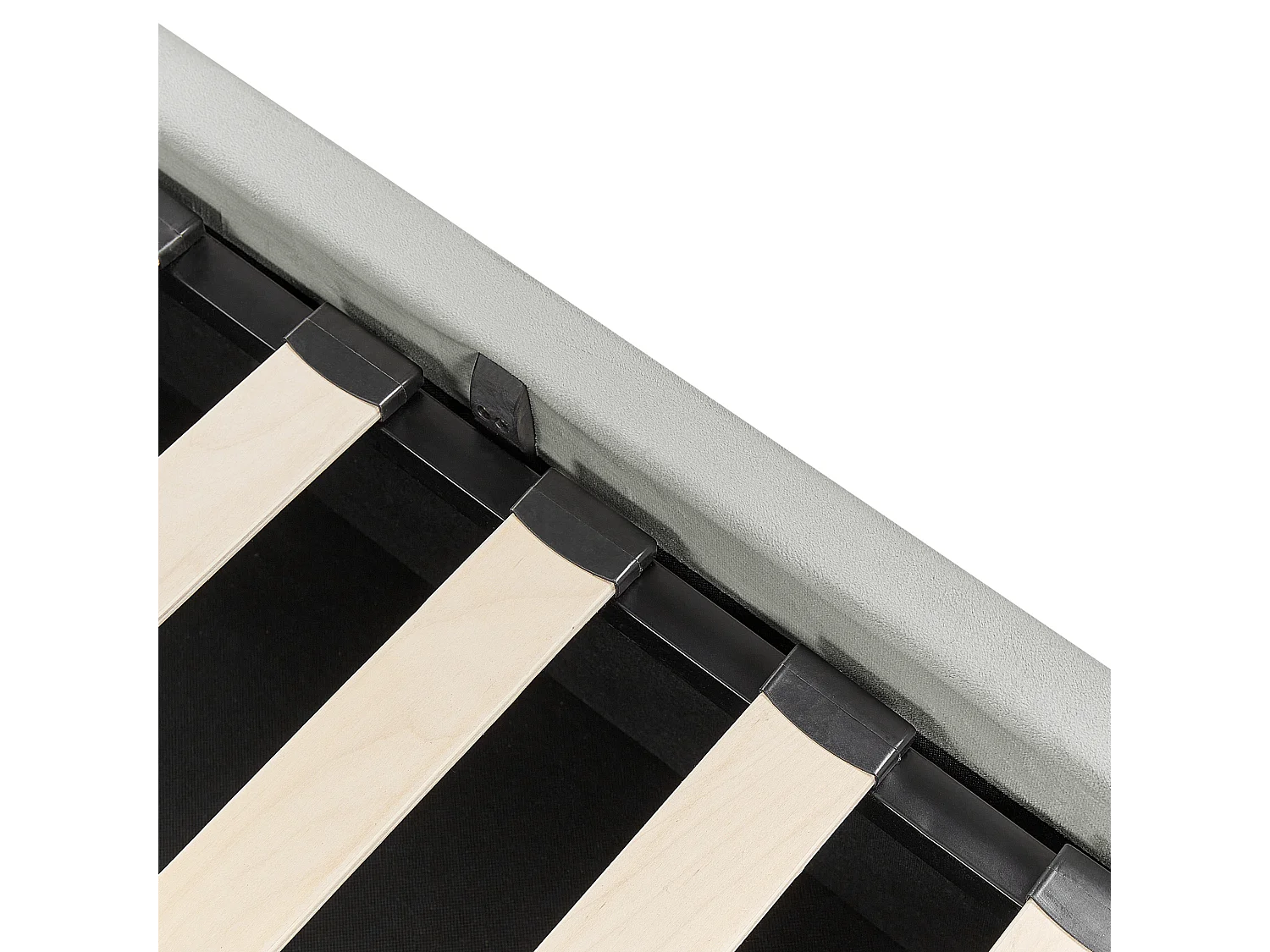 Bed met opbergruimte Fluweel BOUSSE 160 x 200 cm Lichtgrijs