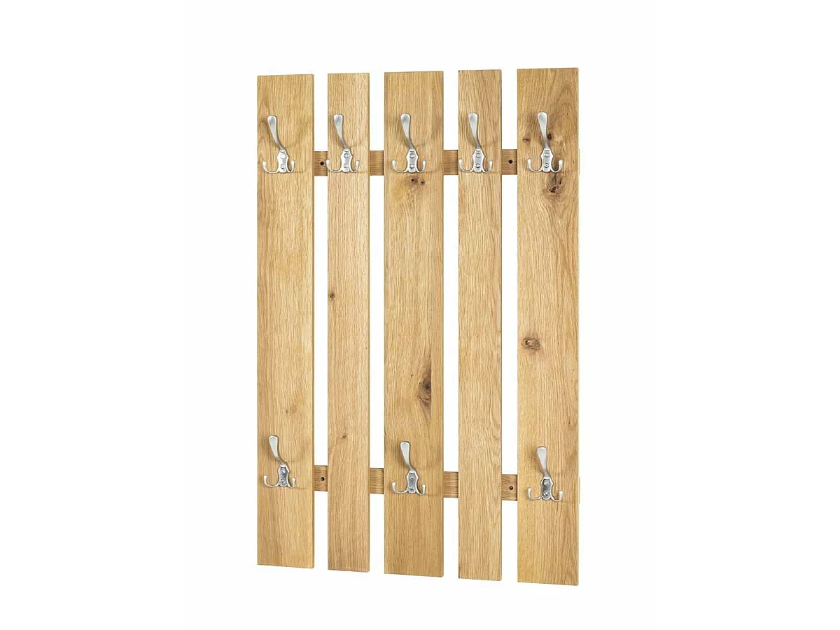 Perchero de pared de diseño en madera con 8 ganchos Palet