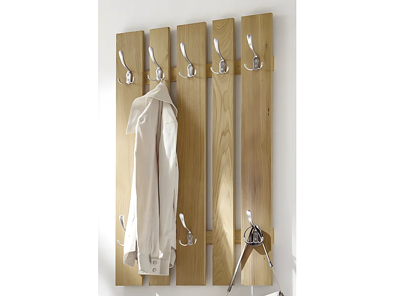 Patère Murale 8 Crochets "Cassis" 100cm Naturel