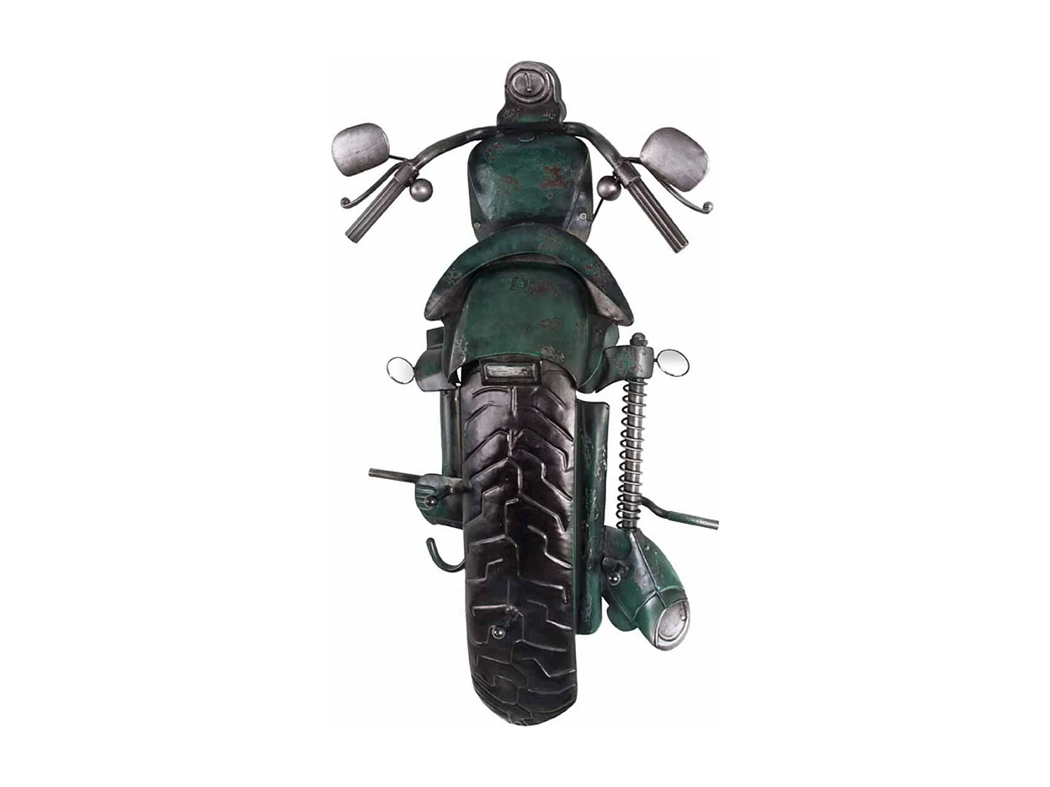 Patère Murale Vintage "Motard" 75cm Vert