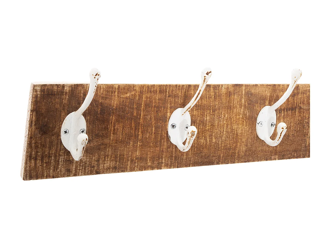 Patère en Bois 5 Crochets "Patel" 74cm Naturel