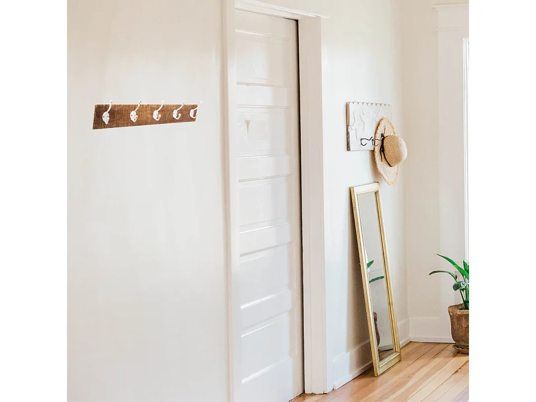 Patère en Bois 5 Crochets "Patel" 74cm Naturel