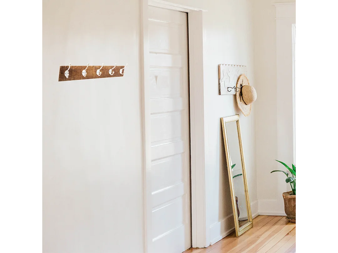 Patère en Bois 5 Crochets "Patel" 74cm Naturel