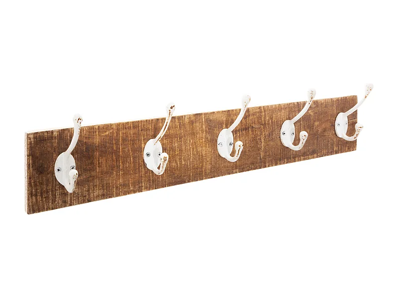 Patère en Bois 5 Crochets "Patel" 74cm Naturel