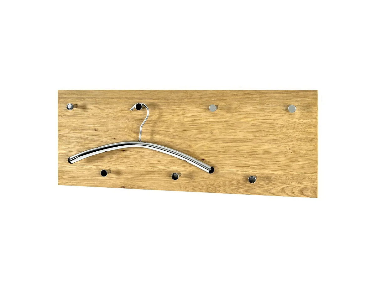 Appendiabiti da parete a 7 ganci Hoki design in rovere
