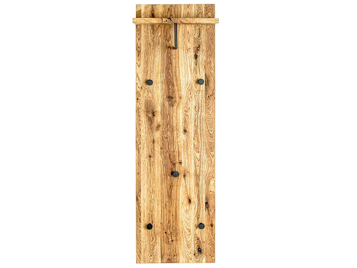 Patère Murale 5 Crochets & Cintre "Royal Oak" 100cm Naturel