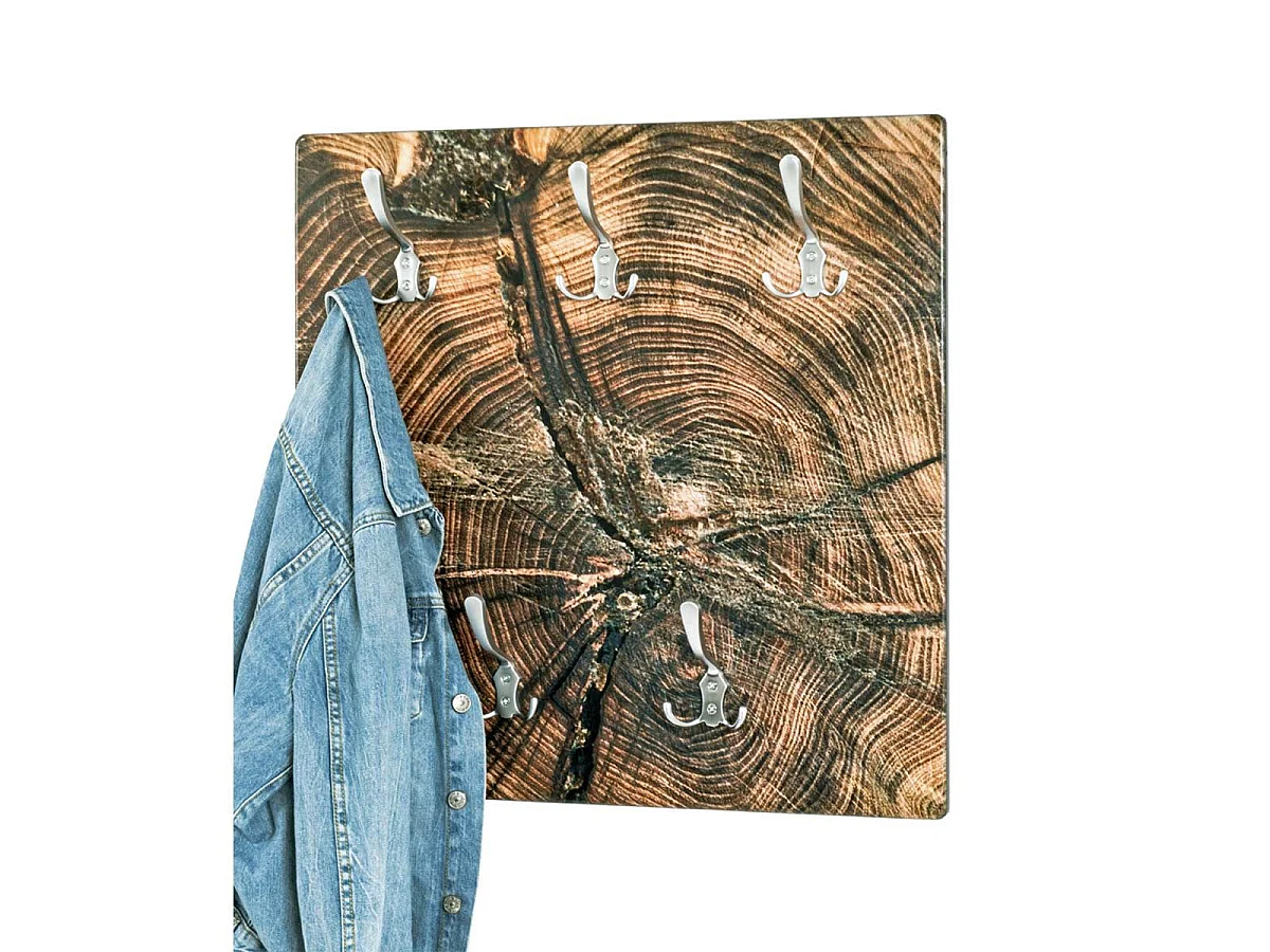 Appendiabiti da parete di design in legno con 5 ganci Verner
