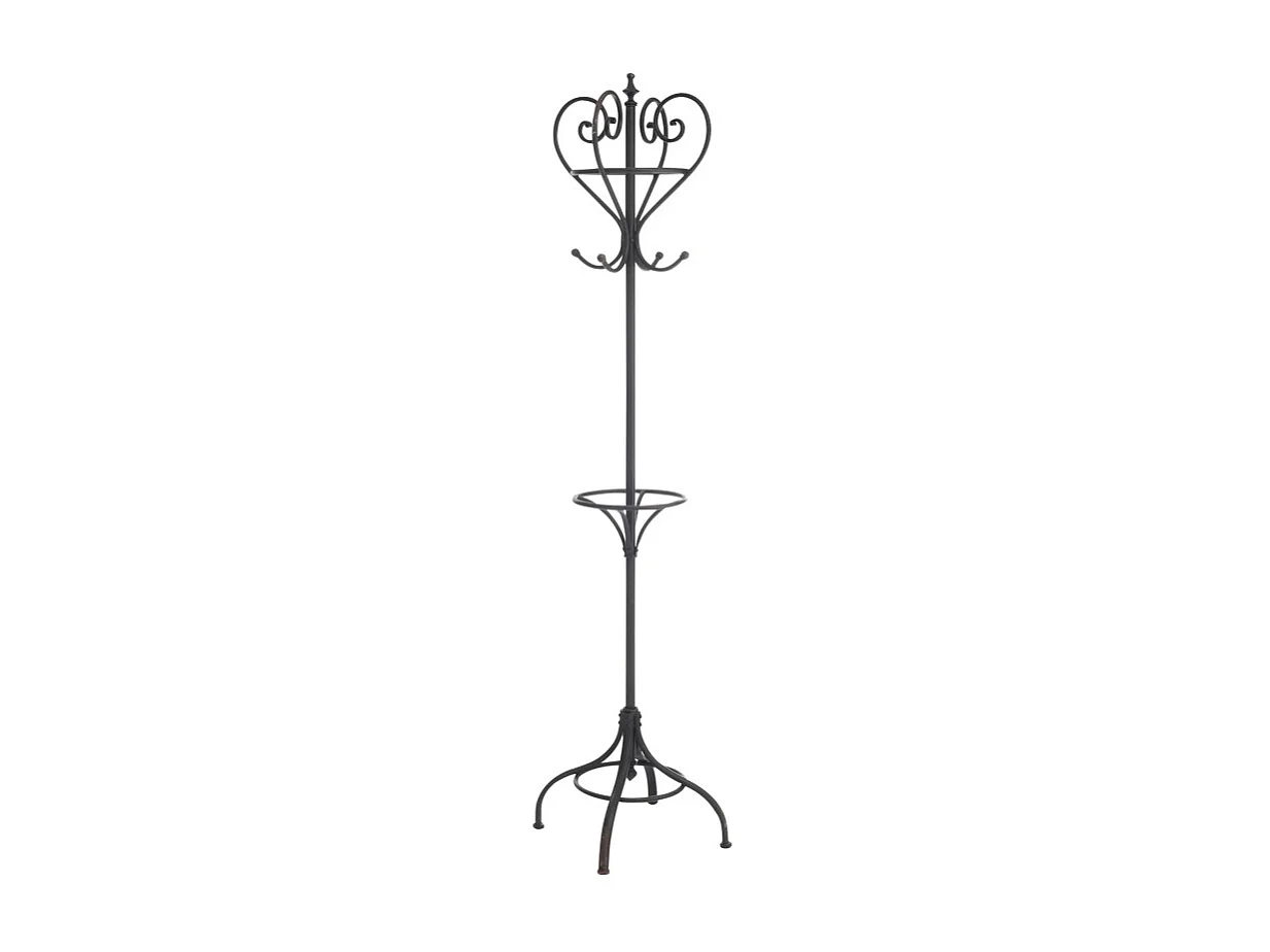 Perchero de pie de metal negro 51x51x189 cm
