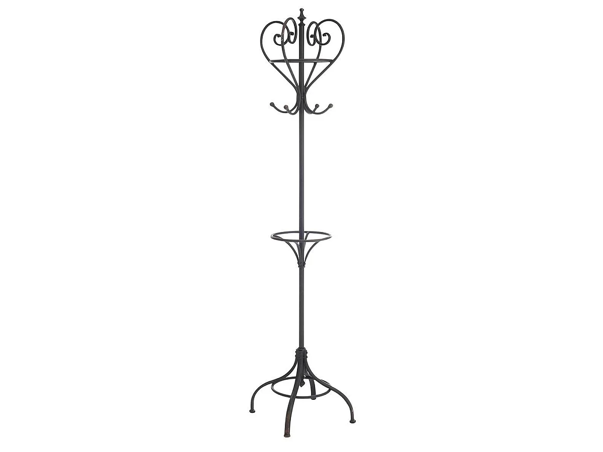 Perchero de pie de metal negro 51x51x189 cm
