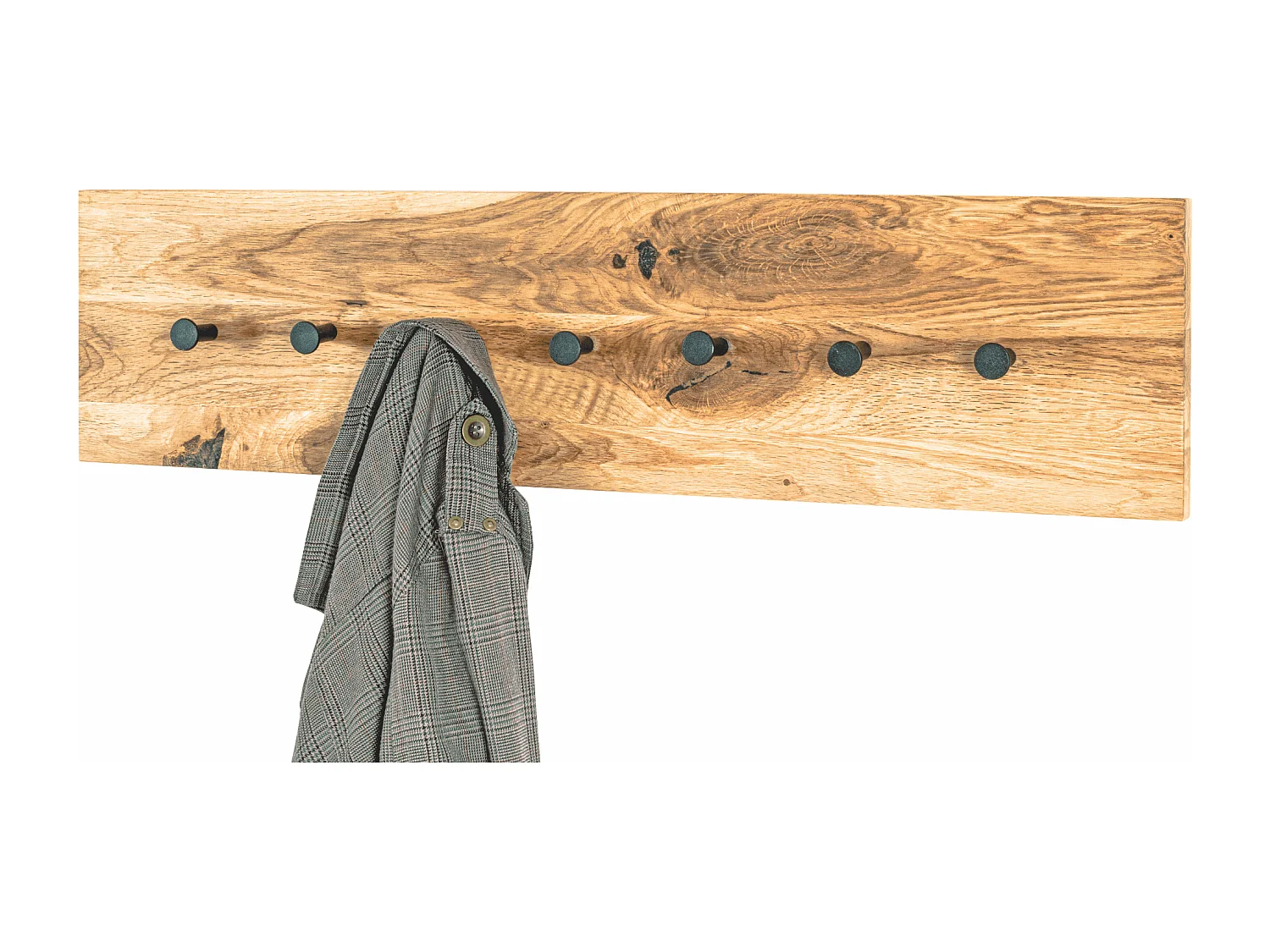 Patère Murale 7 Crochets "Royal Oak" 80cm Naturel