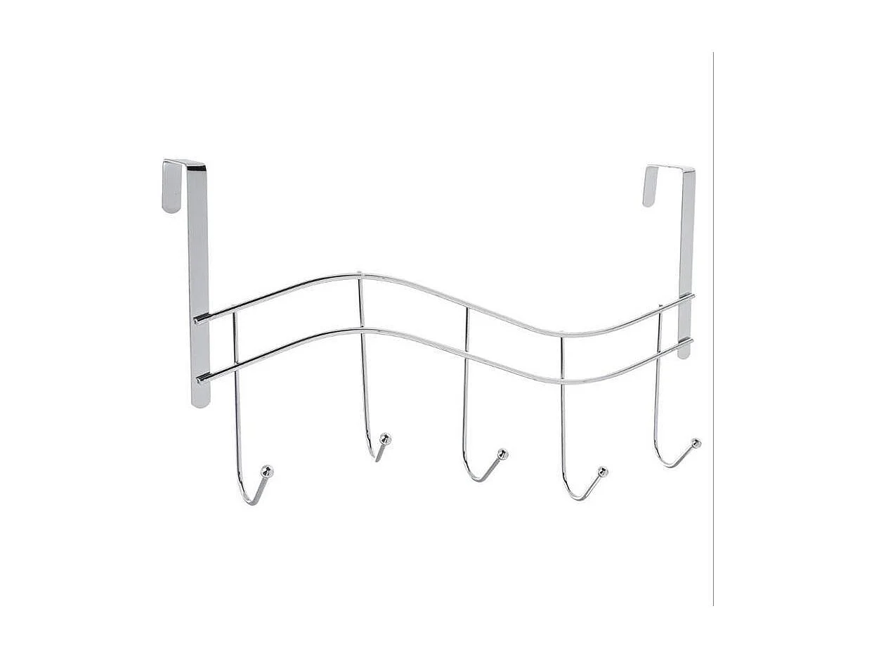 Patère 5 Crochets "Vague" 38cm Gris