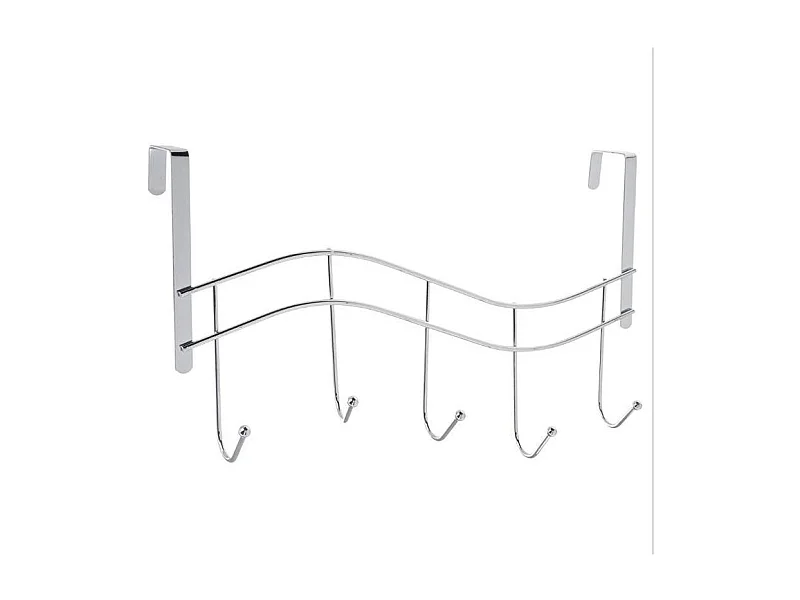Patère 5 Crochets "Vague" 38cm Gris