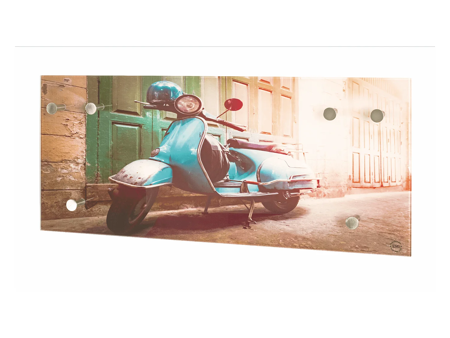 Patère Murale 6 Crochets "Scooter" 70cm Multicolore