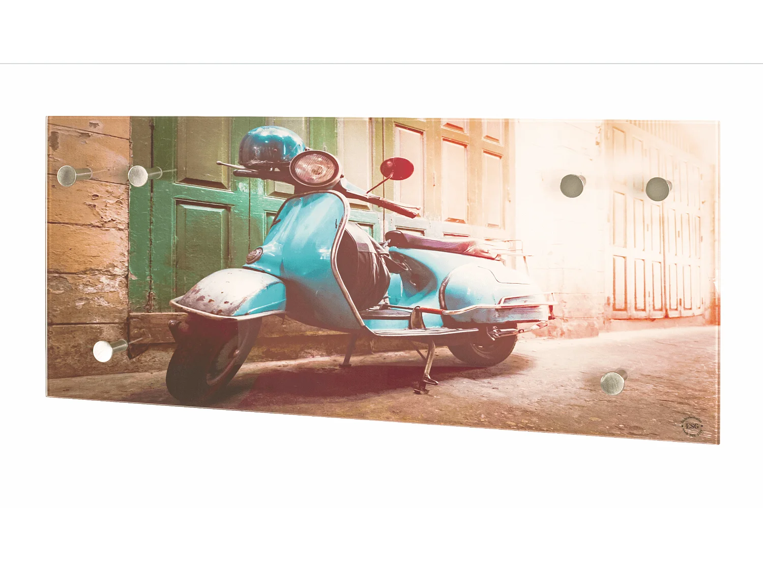 Patère Murale 6 Crochets "Scooter" 70cm Multicolore