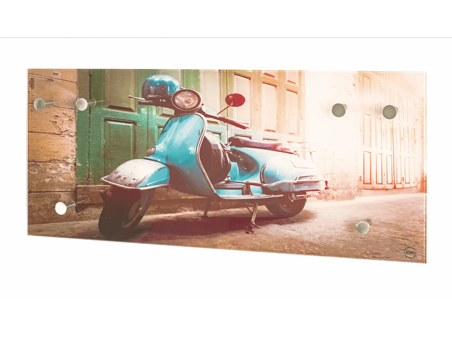 Perchero de pared de diseño en vidrio templado Stig scooter