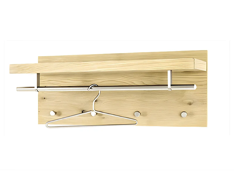 Patère Murale Design "Cassis" 75cm Naturel