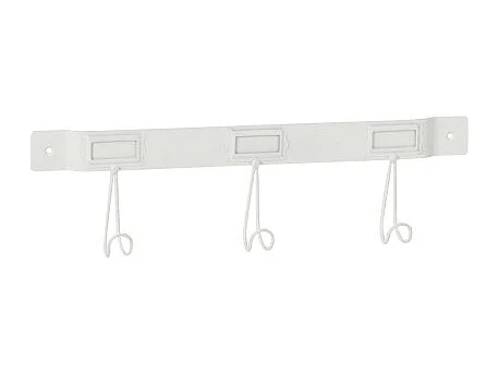 Patère Murale en Métal "3 Crochets" 44cm Blanc