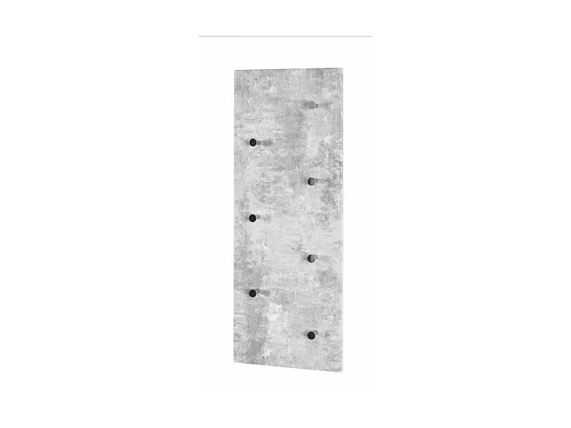 Perchero de pared de diseño efecto hormigón con 7 ganchos Gris