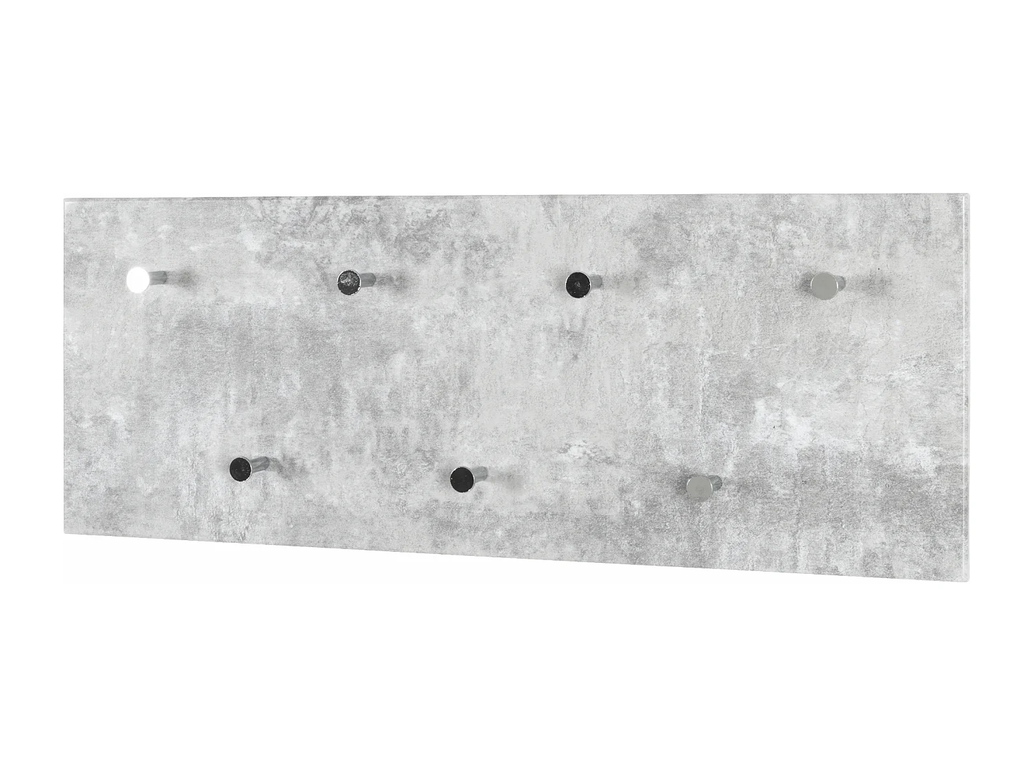 Perchero de pared de diseño efecto hormigón con 7 ganchos Gris