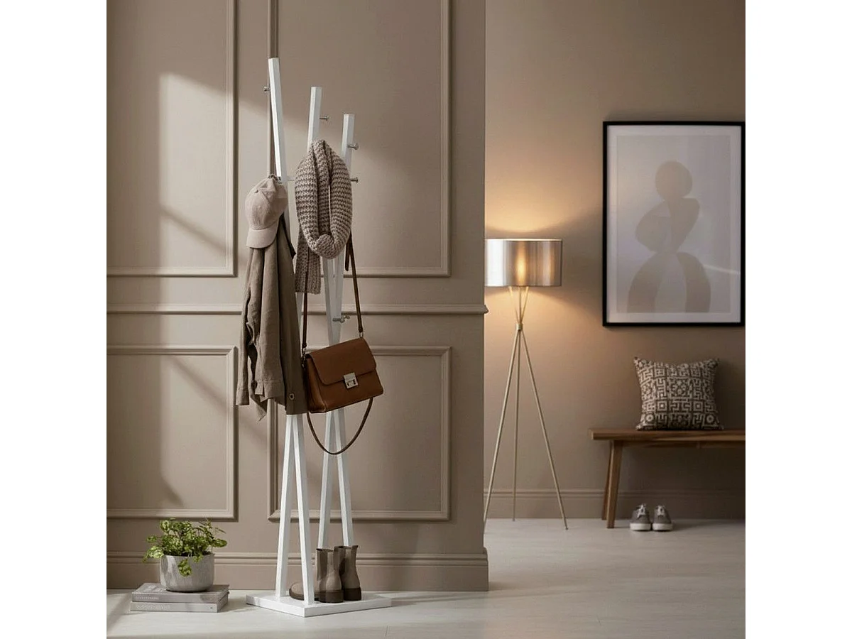 Porte-Manteau Design "Aaron" 192cm Blanc