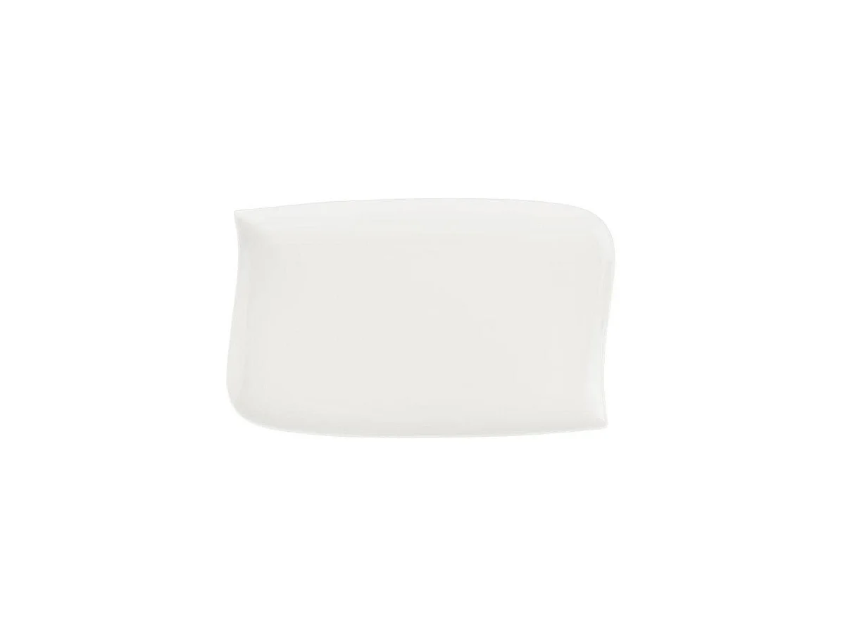 Lot de 6 Assiettes Plates Rectangulaire "Vague"  33cm Blanc