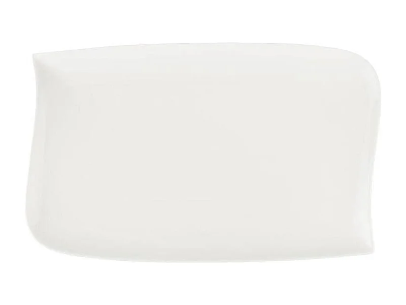 Lot de 6 Assiettes Plates Rectangulaire "Vague"  33cm Blanc