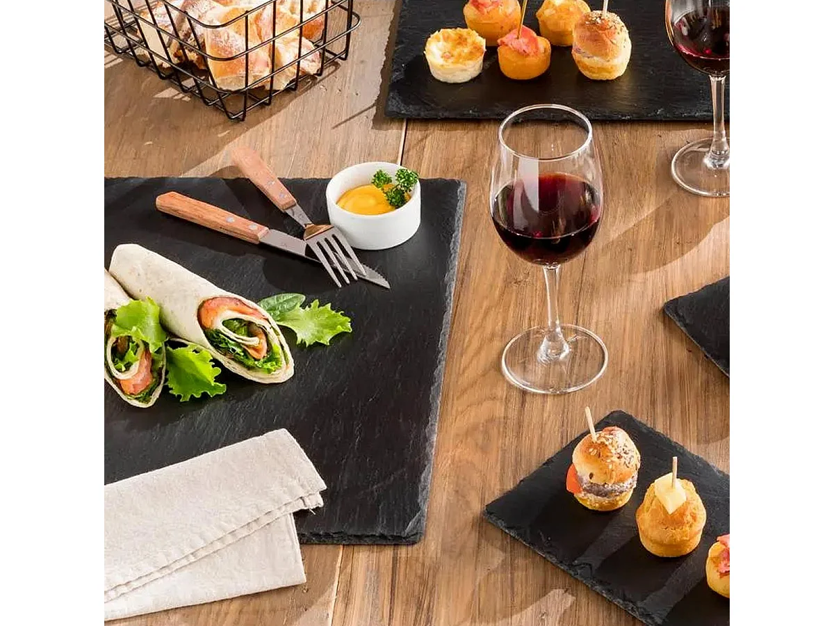 Assiette de Présentation "Ardoise" 40cm Gris