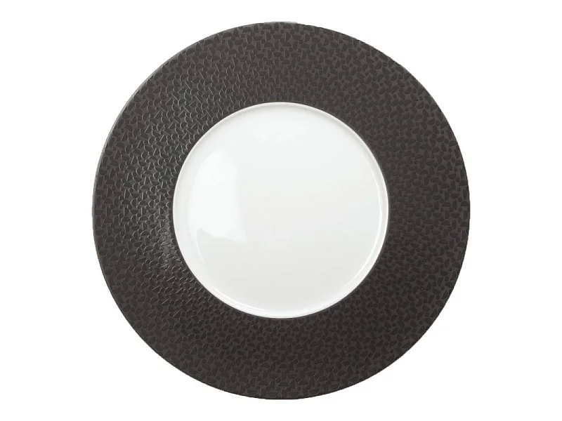 Lot de 6 Assiettes à Dessert "Demi Lune" Noir