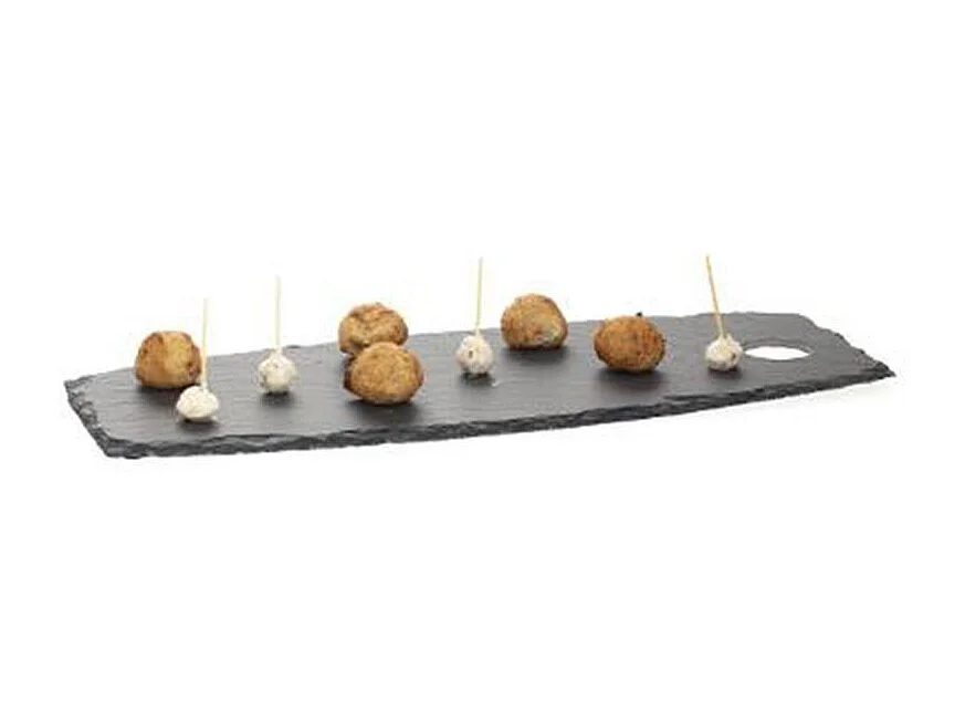 Lot de 6 Assiettes de Présentation "Ardoise" 44cm Noir