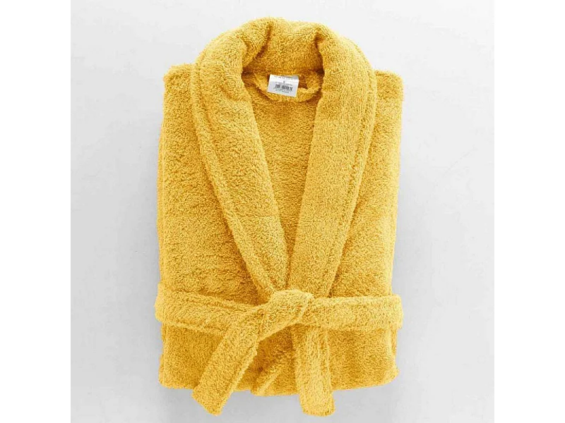 Peignoir Col Châle en Coton "Tendresse" Mimosa