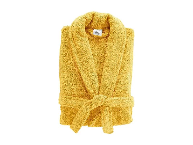 Peignoir Col Châle en Coton "Tendresse" Mimosa