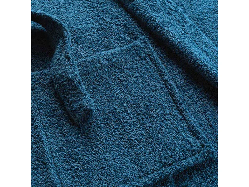 Peignoir Col Châle en Coton "Tendresse" Saphir