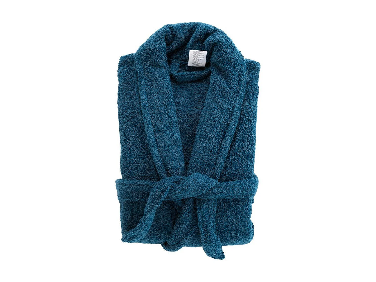 Peignoir Col Châle en Coton "Tendresse" Saphir