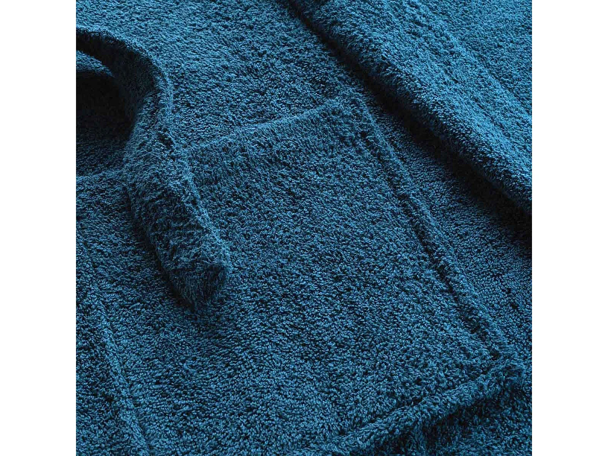 Peignoir Col Châle en Coton "Tendresse" Saphir