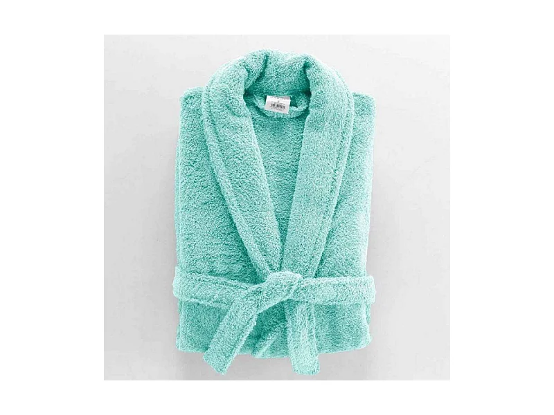 Peignoir confort en coton texture éponge - Vert céladon - Taille unique