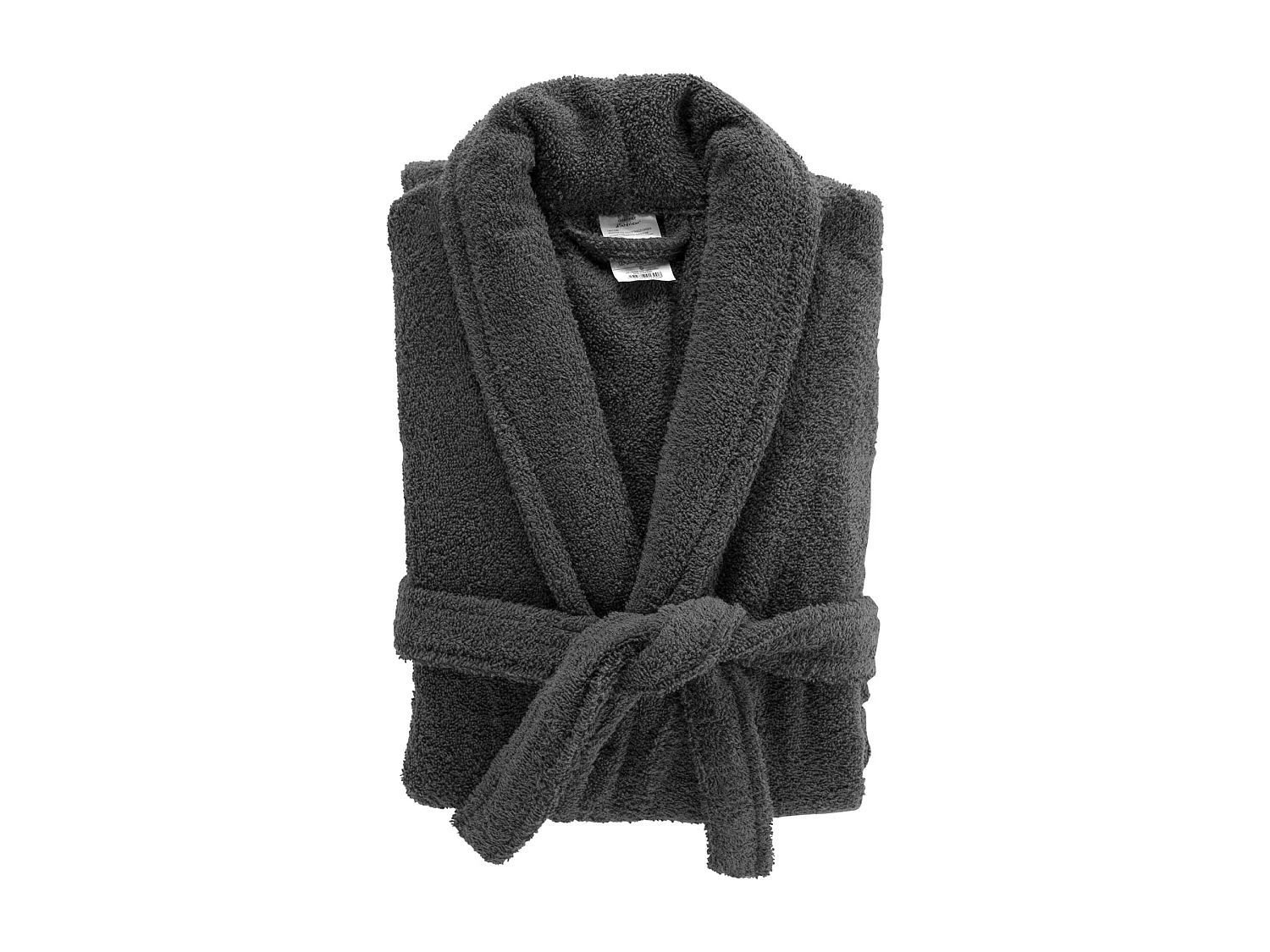 Peignoir Col Châle en Coton "Tendresse" Anthracite