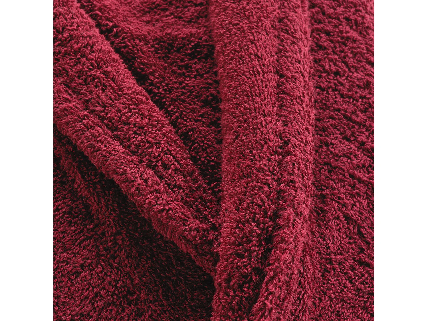 Peignoir Col Châle en Coton "Tendresse" Rubis