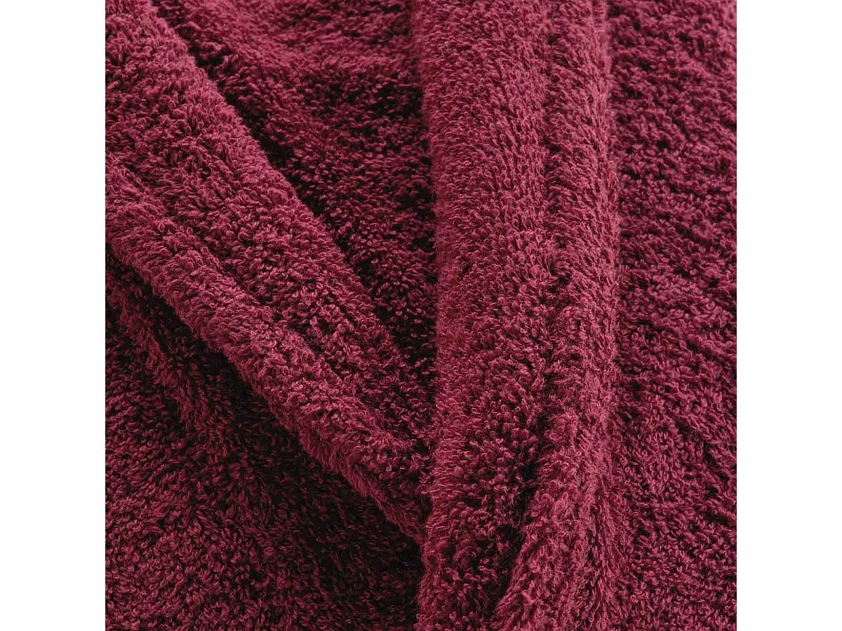 Peignoir Col Châle en Coton "Tendresse" Rubis