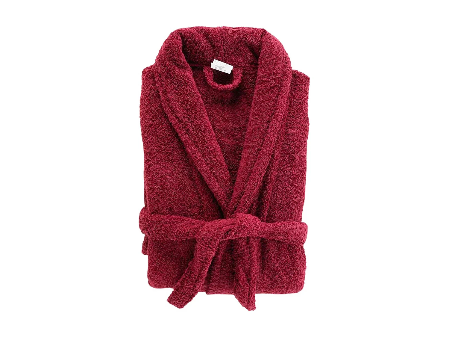 Peignoir Col Châle en Coton "Tendresse" Rubis