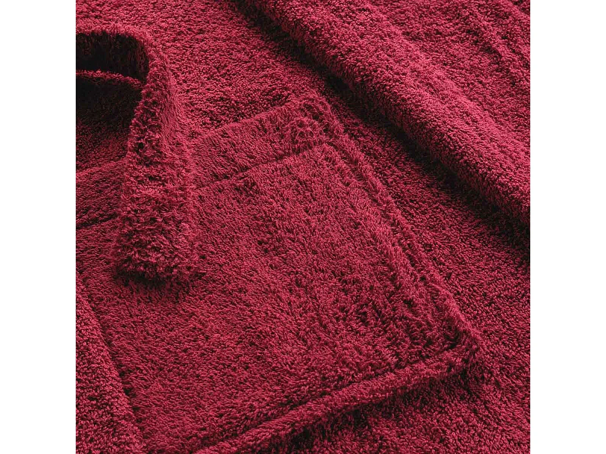 Peignoir Col Châle en Coton "Tendresse" Rubis