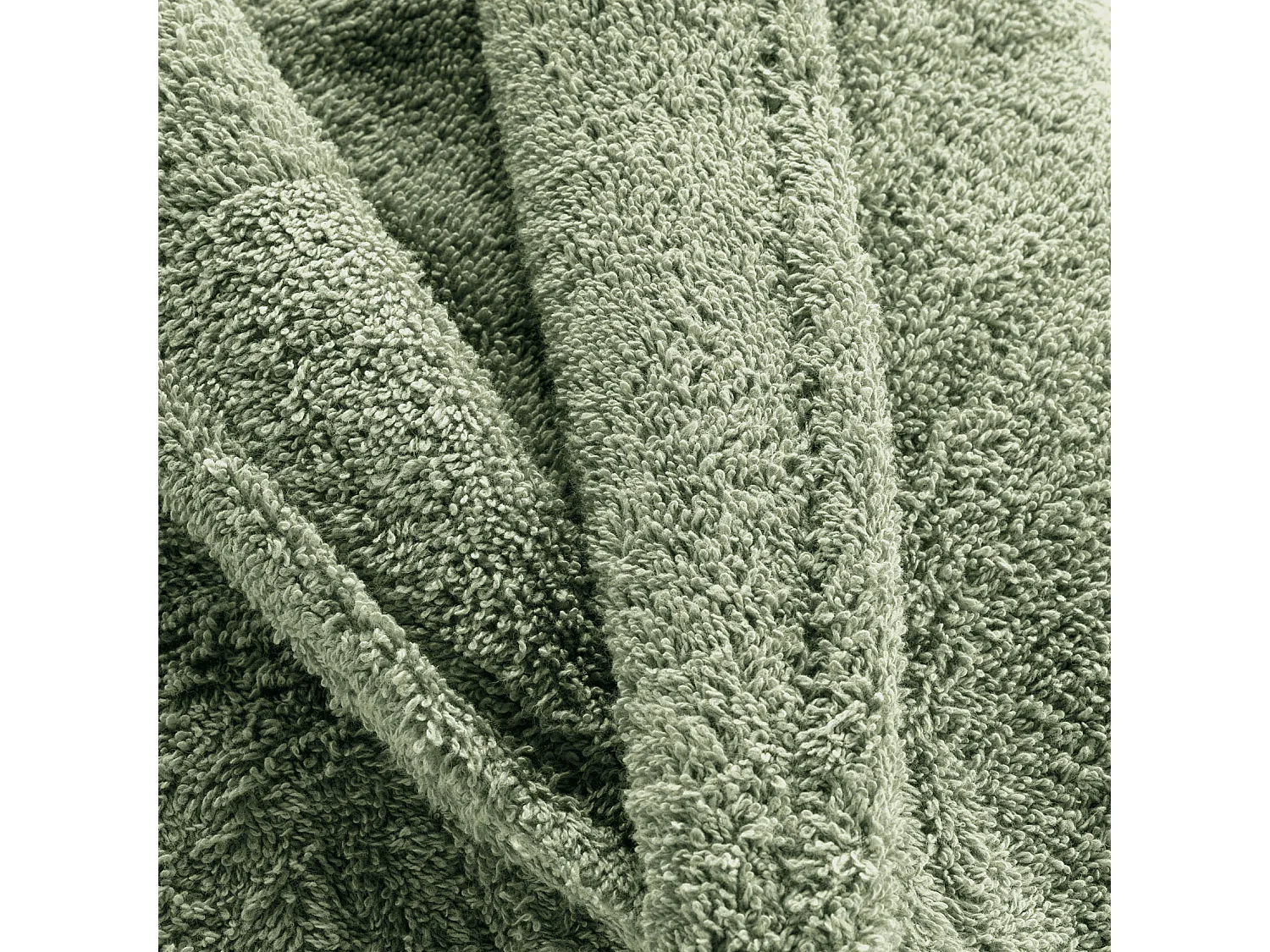 Peignoir Col Châle en Coton "Tendresse" Fougère