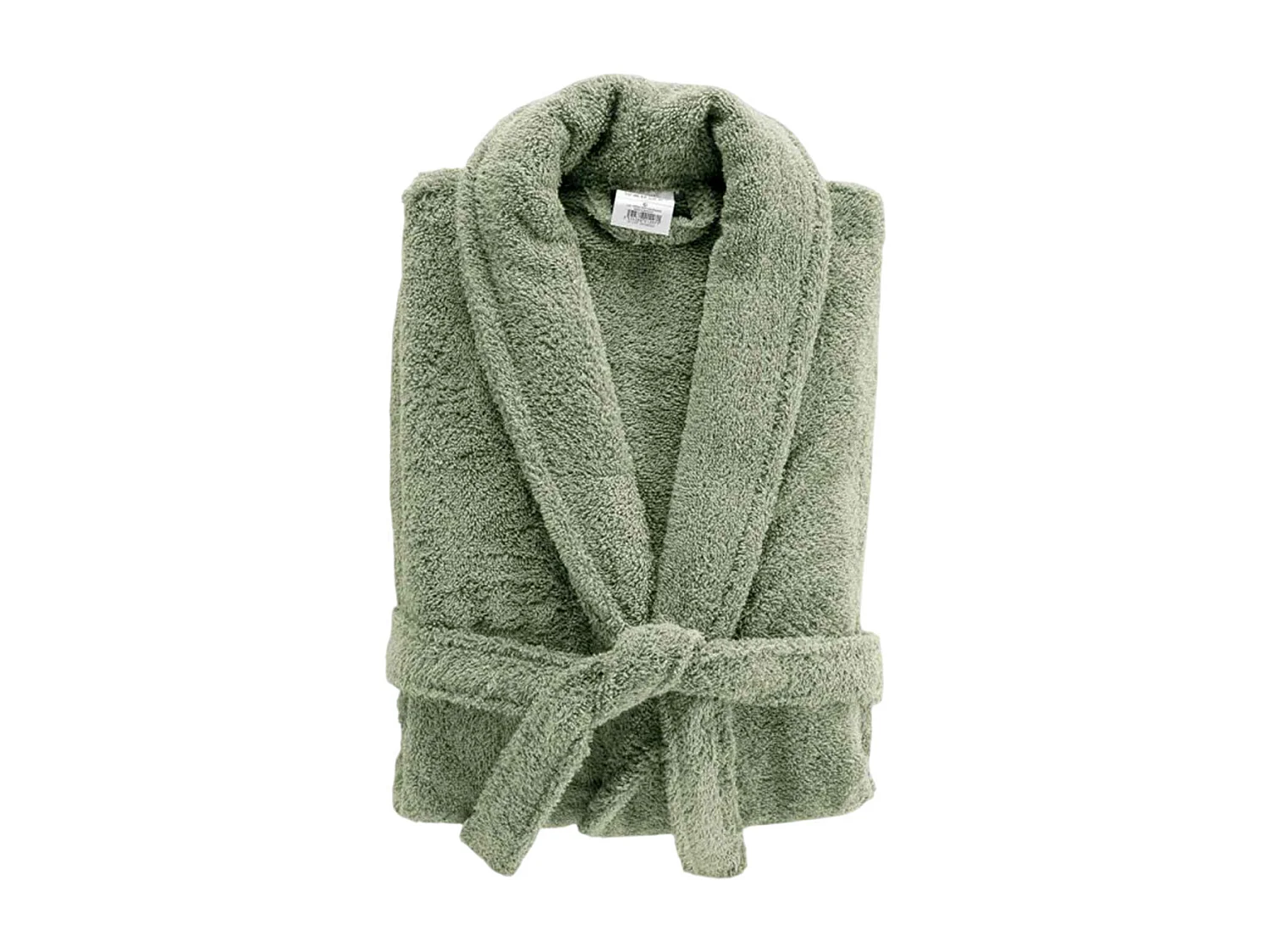 Peignoir Col Châle en Coton "Tendresse" Fougère