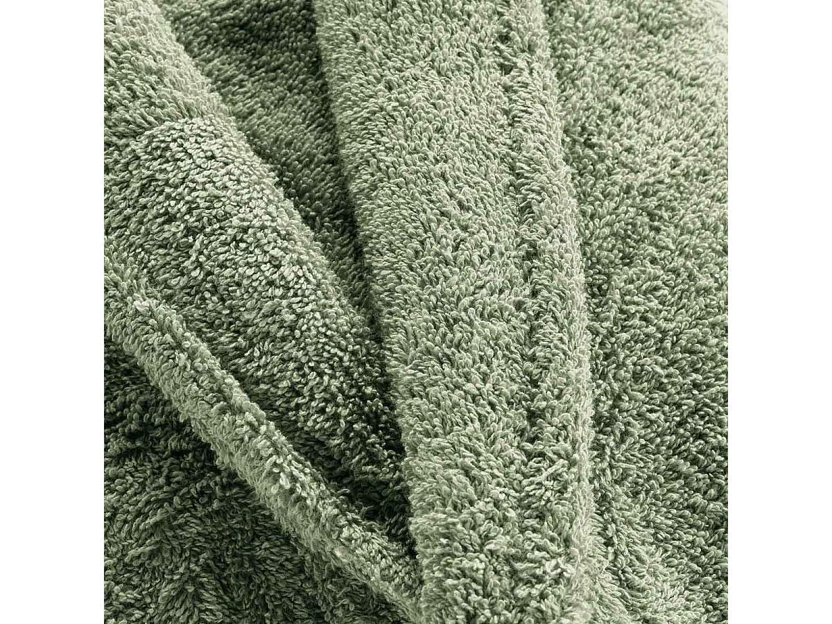 Peignoir Col Châle en Coton "Tendresse" Fougère